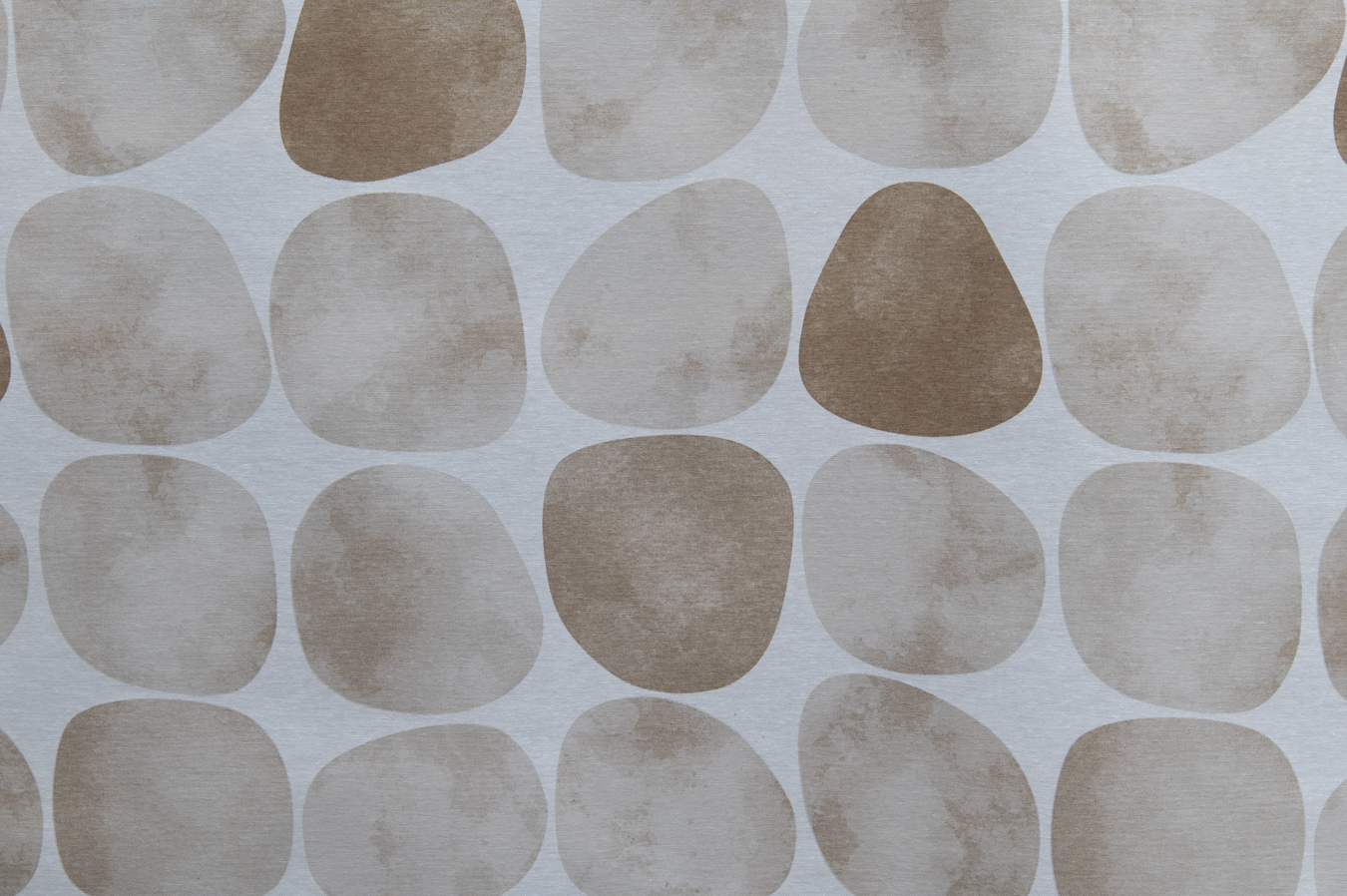 beschichteter Baumwollstoff Steine braun beige